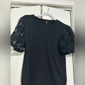 Black Top with Lace Sleeves